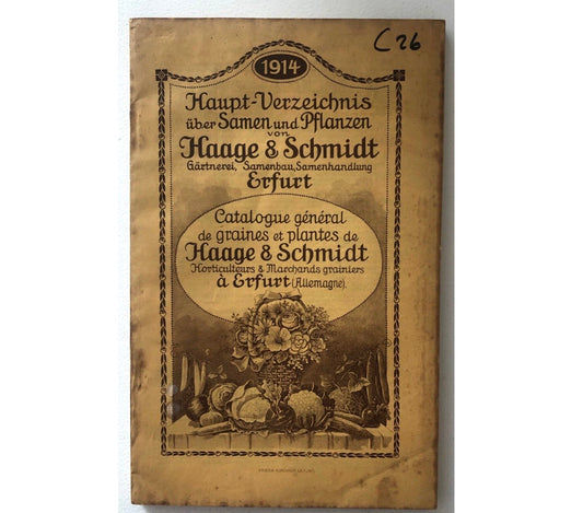 Haage & Schmidt 1914 Catalogue De Graines Et Plantes