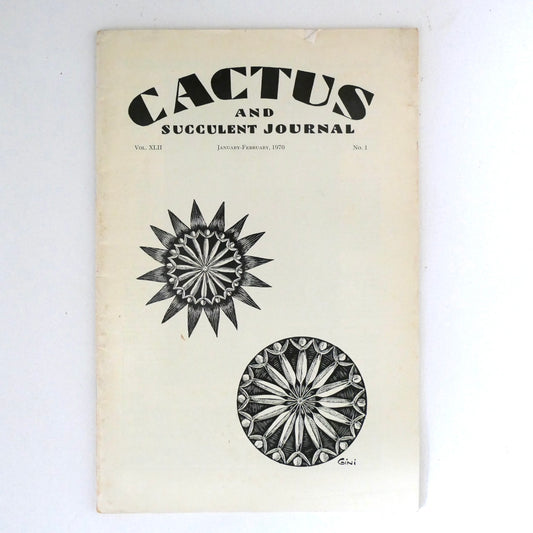 Cactus & Succulent journal Volume XLII, January-February 1970 number 1