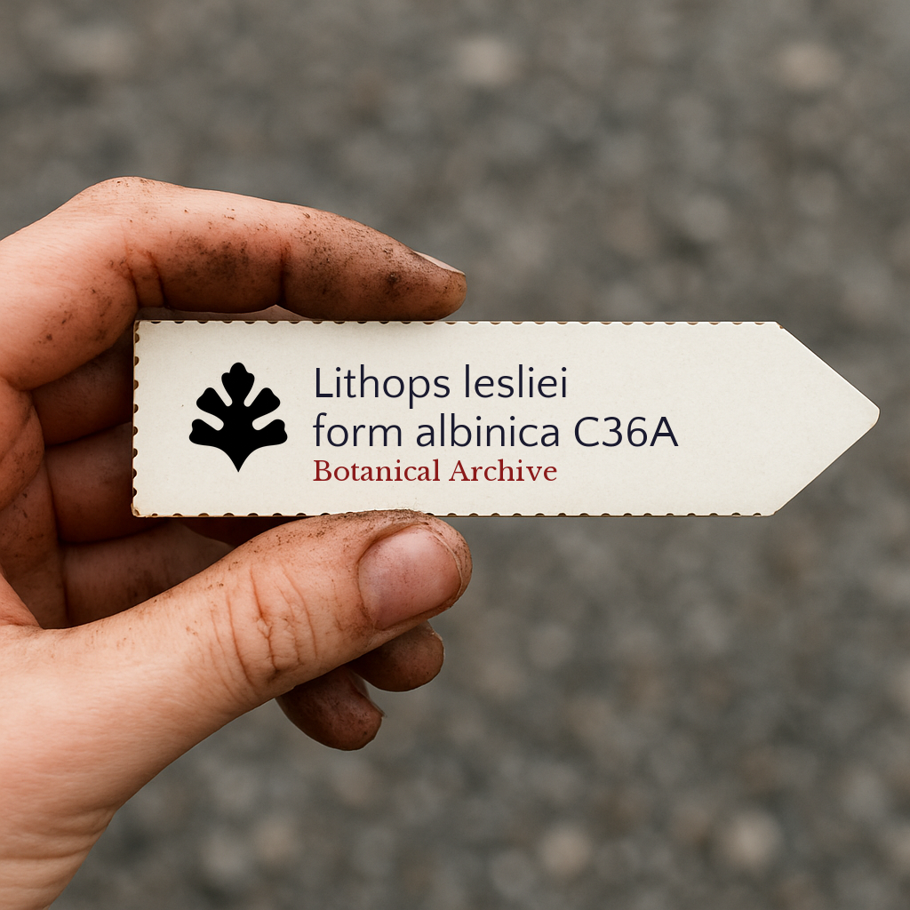 Semi di Lithops lesliei forma albinica C36A