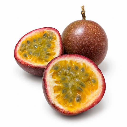 Passiflora edulis passion fruit plant, a vigorous evergreen climber with lush green foliage