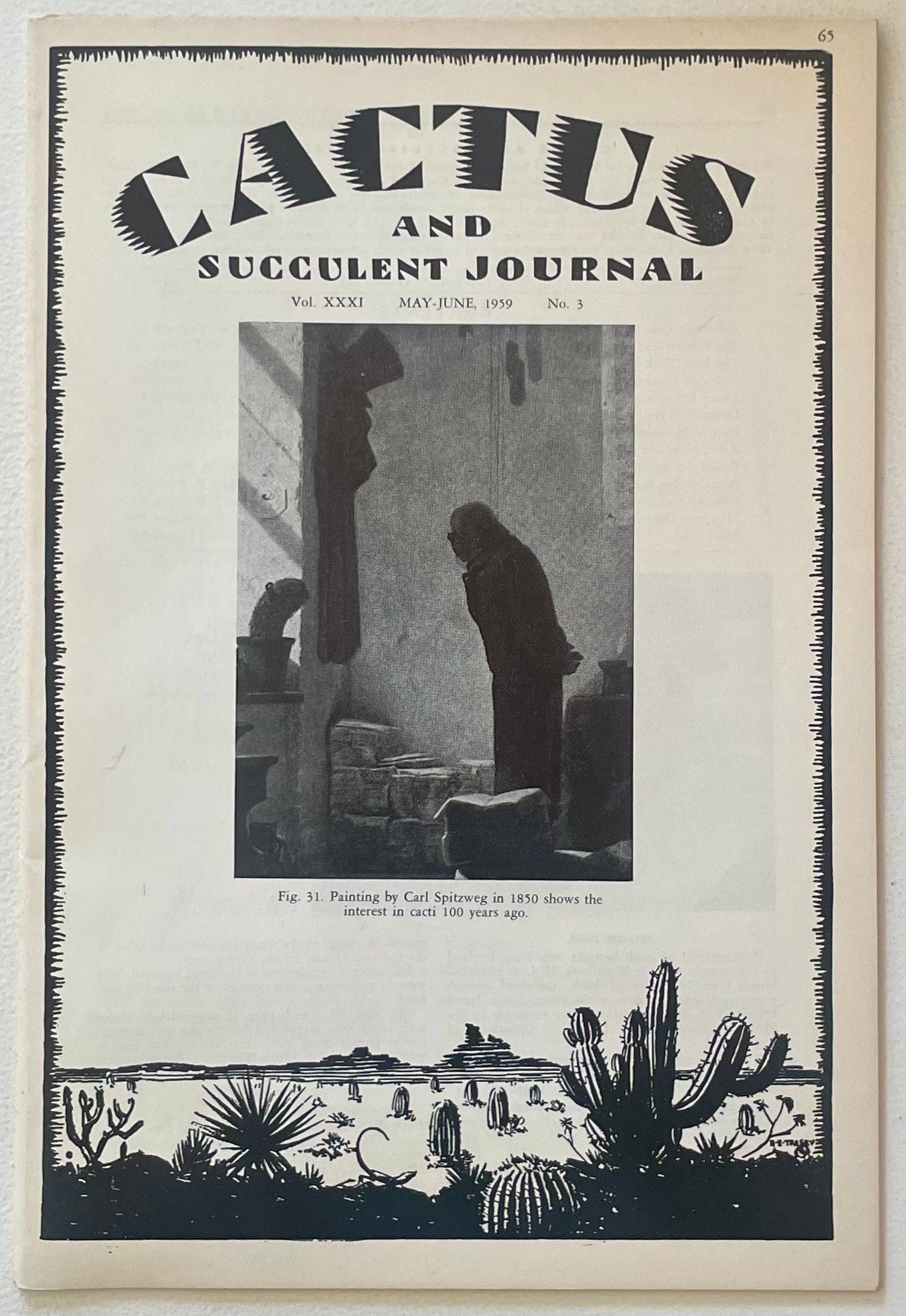 Cactus and Succulent Journal Vol. 31 Nr. 3 Mai-Juni 1959 inneholder ikke noe botanisk navn å trekke ut for opprettelse av alt-tekst.