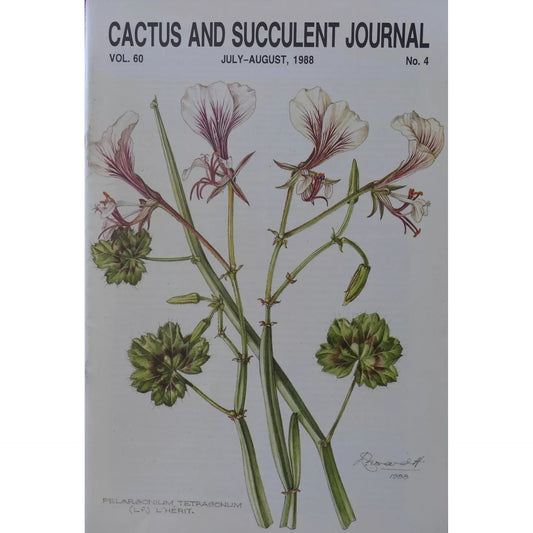 Cactus and Succulent Journal N.4 vol. 60 July- August, 1988