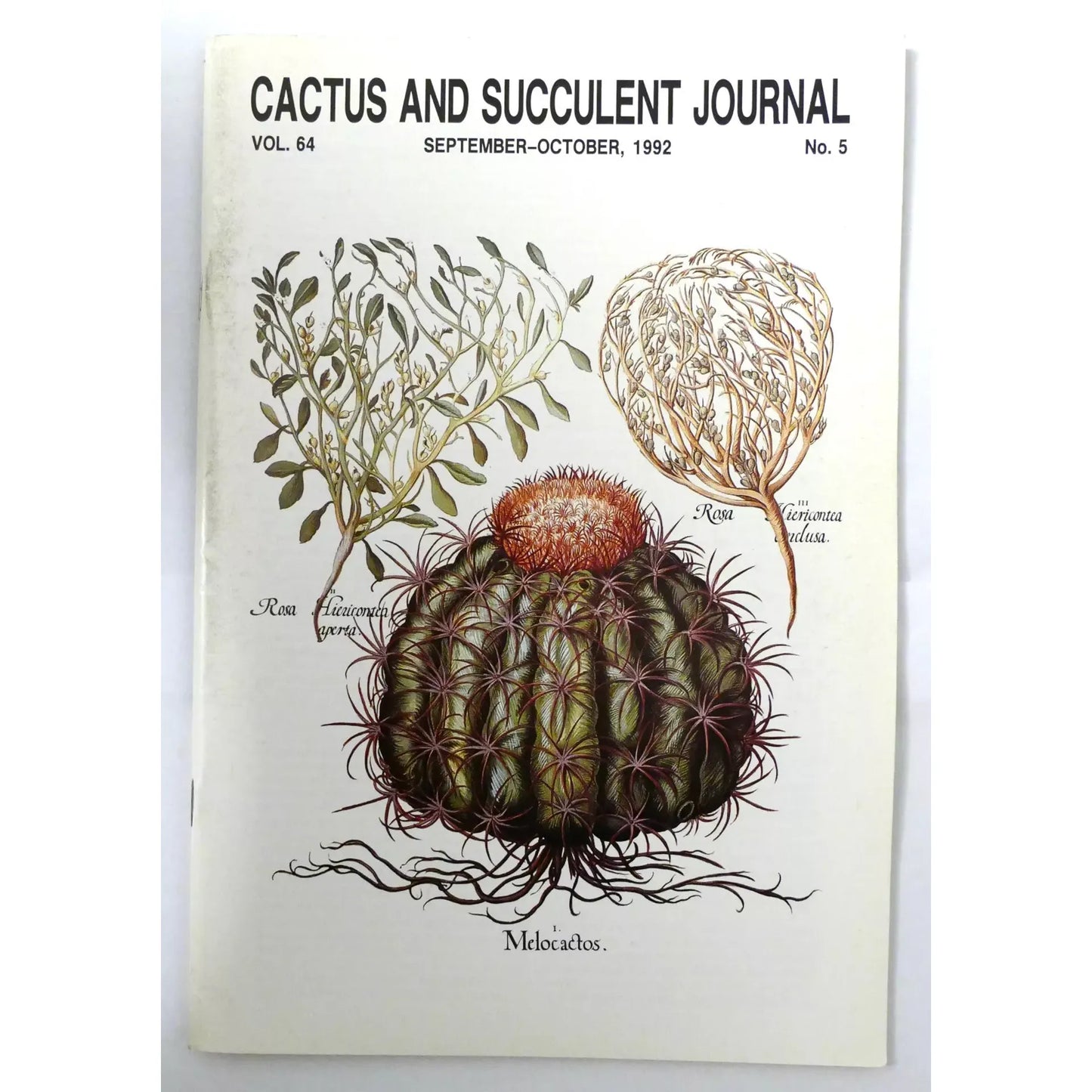 Cactus and Succulent Journal N.5 vol. 64 SEPTEMBER-OCTOBER, 1992