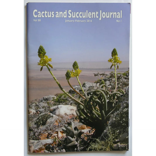 Cactus and Succulent Journal No.1 Vol 88 January-February 2016