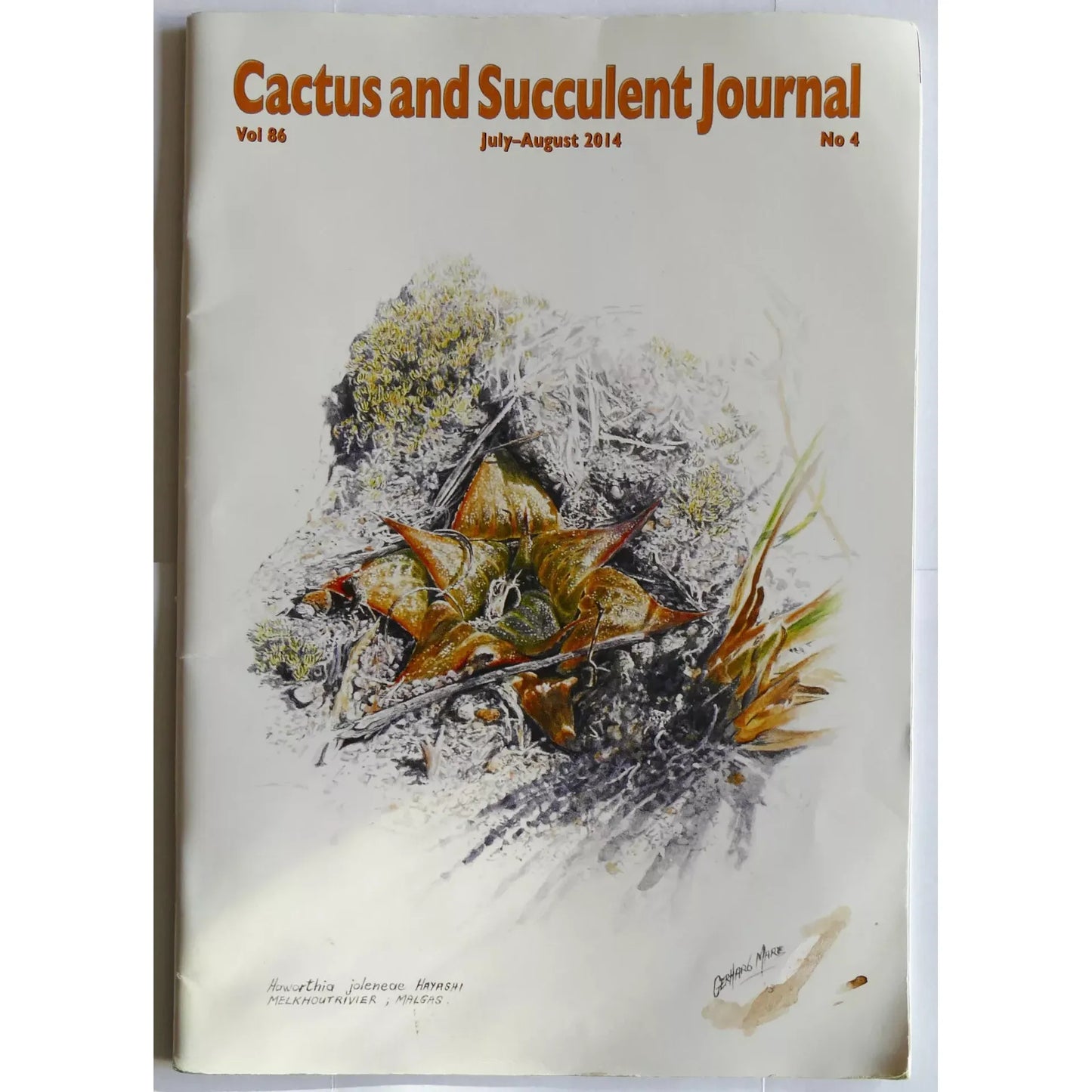 Cactus and Succulent Journal No.4 Vol 86 July-August 2014