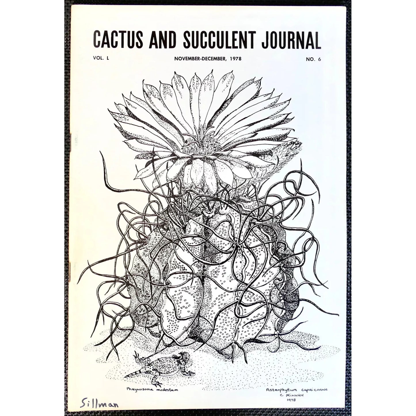 Cactus and Succulent Journal No.6 vol. L Nov-Dec, 1978